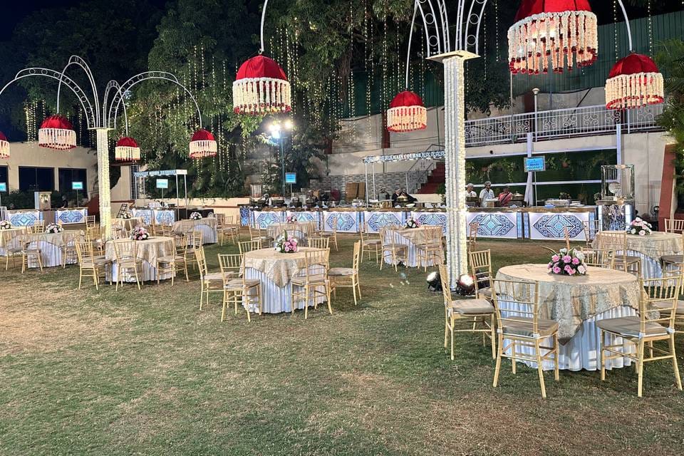 Royal celebration setup at AmarVandana Palace